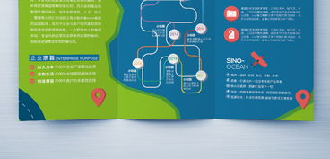 扁平蓝绿色旅游公司三折页设计 高清模板与策划咨询指南